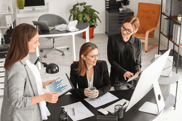 Family business women in the boardroom